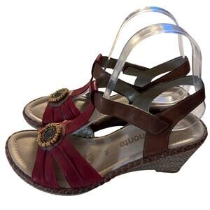Remonte Red Sandals Leather Women's 38